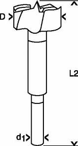 Burghie BOSCH Forstner, DIN 7483 G 25 x 90 mm, d 8 mm 2608596974