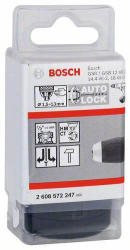 Mandrine BOSCH System 1,5-13 mm, 1/2" – 20 2608572247