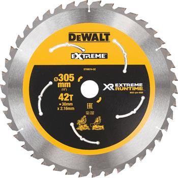 Pânză de ferăstrău DeWALT (ideal pentru ferăstrău FLEXVOLT), 305 x 30 mm, 42 dinți DT99574