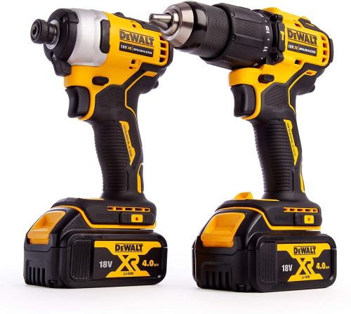 Burghiu DeWALT Combi + șofer cu impact Twinpack DCK2062M2T