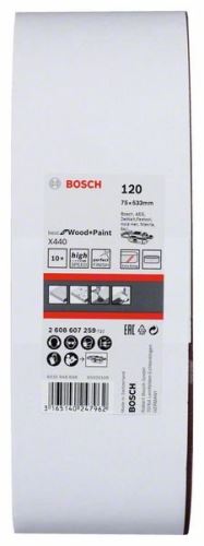 Set curea șlefuit BOSCH 10 bucăți X440 75 x 533 mm, 120 2608607259