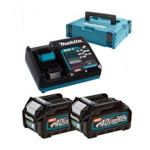 MAKITA set Li-ion XGT 40V 2 buc BL4020+1 buc DC40RA+1 buc Makpac 191V07-0