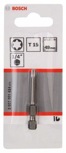 BOSCH Bit de șurubelniță extra dur Extra-Hart T15, 49 mm 2607001634