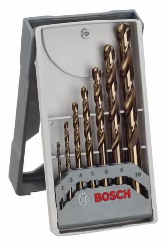 Set de burghie pentru metal BOSCH 7 piese Mini X-Line HSS-Co, 135° 2; 3; 4; 5; 6; 8; 10mm 2608589296