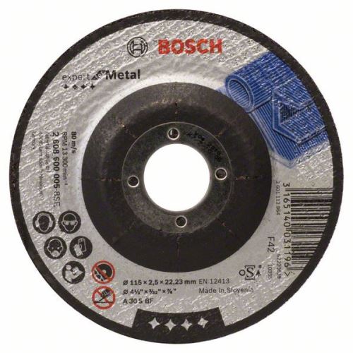 BOSCH Disc de tăiere profilat Expert pentru metal A 30 S BF, 180 mm, 3,0 mm 2608600316