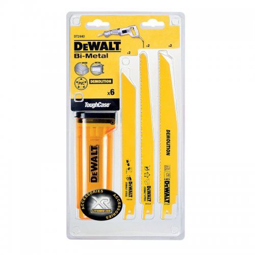 Set de lame de ferăstrău DeWALT pentru lemn și metal în cutie de depozitare (6 buc) DT2440L