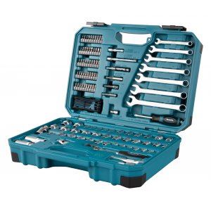 MAKITA set de scule de mână 3/8" biți/duze/duze/clichet, 120 buc E-06616