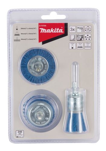 MAKITA set perii din nailon pentru șlefuire fină 3 buc D-70758