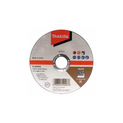 Disc de tăiere MAKITA din oțel inoxidabil 125x1,2x22,23 mm B-64593