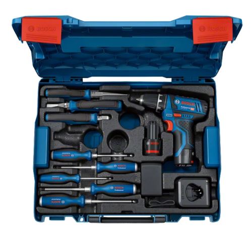 Kit combinat BOSCH GSR 12V-15 și unealtă de mână 060186810R