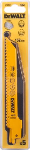 Pânză de ferăstrău DeWALT bimetal pentru lemn și plastic, 152 mm (5 buc) DT2351