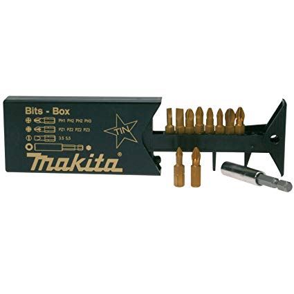 Set de biți MAKITA TIN, extensie, PH, PZ, plat 11 buc P-49046