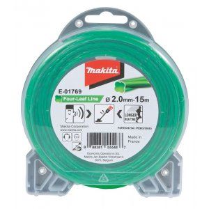 Snur nailon MAKITA 2,0 mm, verde, 15 m, special pentru mașini cu baterii E-01769