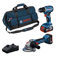 Set scule fără fir BOSCH 18V (GSR+GWS+2x4.0Ah+încărcător GAL) 0615A5007N