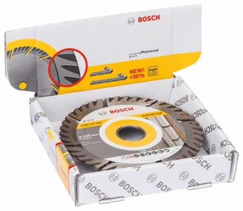 Disc de tăiere cu diamant BOSCH Standard pentru universal 125 × 22,23 (10 buc) 125x22,23x2x10mm 2608615060