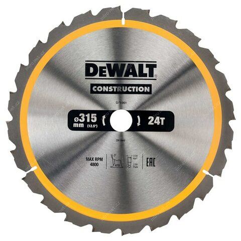 Pânză de ferăstrău DeWALT pentru lemn 315 x 30 mm DT1961