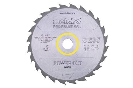 Pânză de ferăstrău METABO "power cut wood - professional", 315 x 30 mm, 24 dinți, 20° 628016000