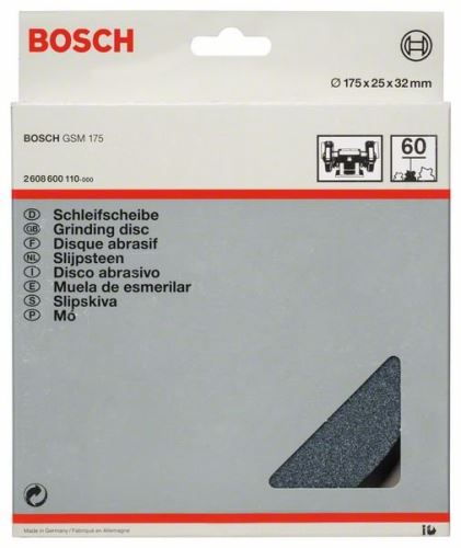 BOSCH Disc de șlefuit pentru șlefuitor cu două discuri 175 mm, 32 mm, 60 2608600110