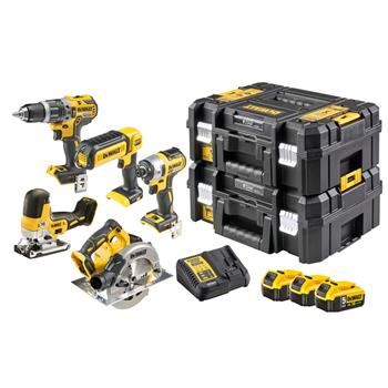 Set de instrumente pentru baterii combinate DeWALT 18V, 3x baterii DCK500P3T