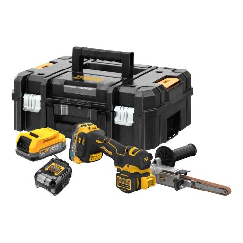 DeWALT Pilă curea 18V XR fără carbon 2xAku, încărcător DCM200E2T