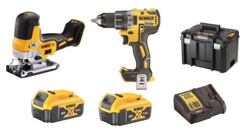 Unelte fără fir Dewalt într-un set (DCD791+DCS335) DCK298P2T