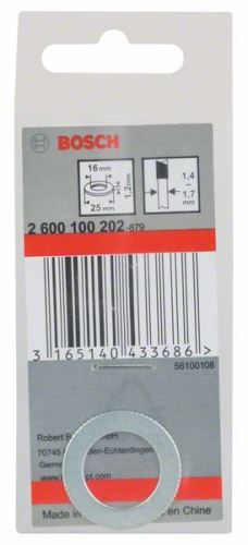 BOSCH Inel de reducere pentru pânze de ferăstrău 25 x 16 x 1,2 mm 2600100202