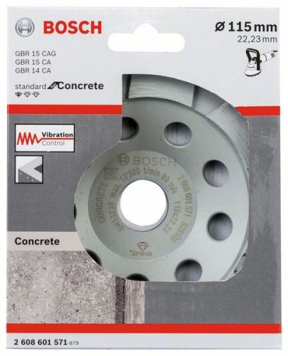 BOSCH Oală diamantată Standard pentru Beton 125 × 22,23 × 5 S4CON 125 SEG. 2608601573