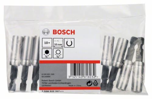 Suport universal BOSCH cu tijă hexagonală de 1/4", magnetic (10 buc) 2608522317