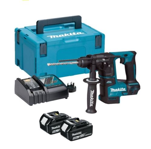 Makita ciocan perforator cu acumulator Li-ion LXT 18V/5.0Ah, Makpac DHR171RTJ