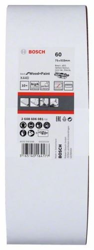 Set curea șlefuit BOSCH 10 bucăți X440 75 x 533 mm, 60 2608606081