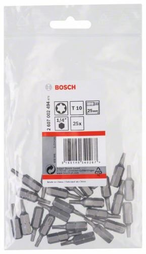 BOSCH Bit de șurubelniță extra dur Extra-Hart T10, 25 mm (25 buc) 2607002494