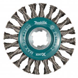 MAKITA disc perie sârmă împletită din oțel diametru 0,5 mm X-LOCK 115 mm D-73405