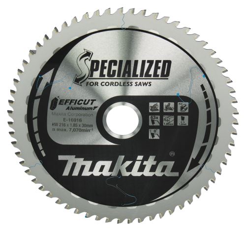 Pânză de ferăstrău MAKITA aluminiu Efficut 216x1,85x30 mm 63 dinți E-16916