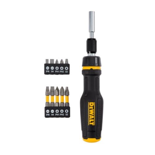 Șurubelniță telescopică cu clichet DeWALT Multi-Bit, inclusiv primul bit de șurub DWHT68001-0