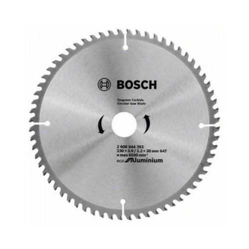 Pânză de ferăstrău BOSCH Eco pentru aluminiu 230x3.0/2.2x30 64T 2608644392