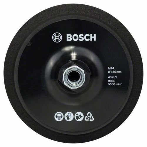 BOSCH Placă suport M14, diametru 150 mm, cu fixare cu cârlig și buclă Diametru = 150 mm 2608612027