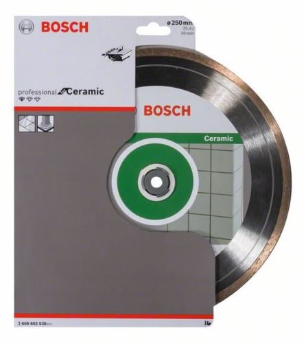 Disc de tăiere cu diamant BOSCH Standard pentru ceramică 250 x 30+25,40 x 1,6 x 7 mm 2608602539