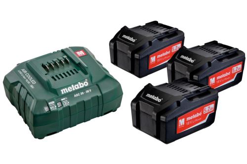 METABO Set de bază (încărcător + baterii) 18V / 3 x 5,2 Ah + ASC 30-36 685048000