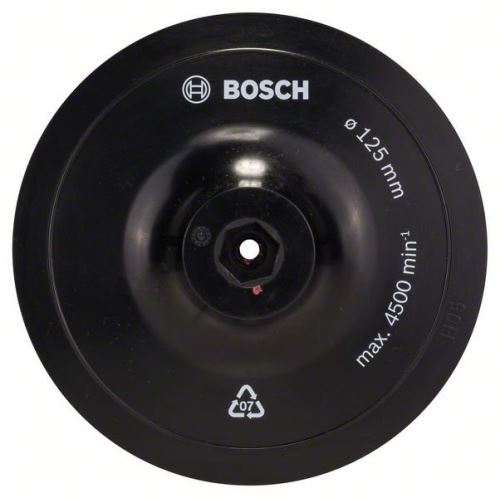 BOSCH Placă de fixare cu Velcro 125 mm, 8 mm 1609200154