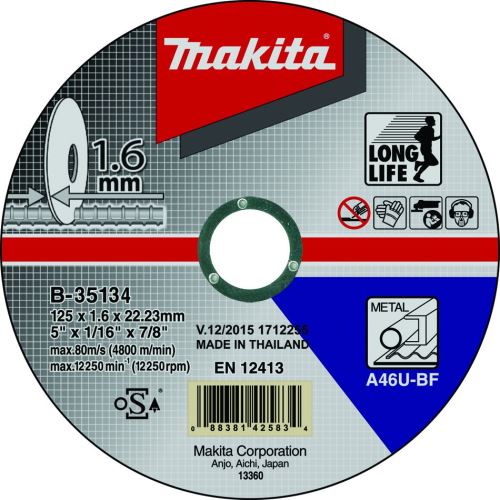 MAKITA lama de taiere otel 125x1,6x22,23 mm B-35134