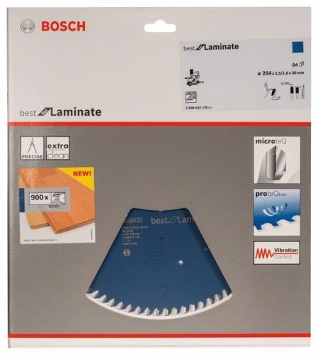 Pânză de ferăstrău circular BOSCH Best for laminat 254 x 30 x 2,5 mm, 84 2608642135