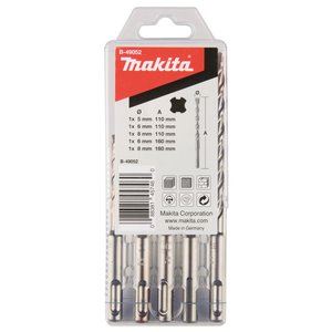 Set de găurit MAKITA SDS-Plus V-Plus 5;6;8x50/110 și 6;8x110/160 mm, 5 buc B-49052