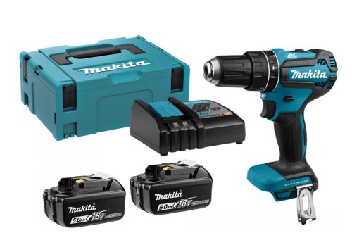 Șurubelniță cu impact fără fir Makita Aku Li-ion LXT 18V/5.0 Ah, Makpac DHP485RTJ