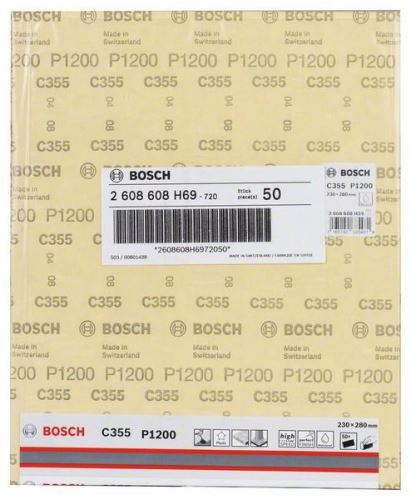 Hârtie abrazivă BOSCH C355 230 x 280 mm, 1200 2608608H69