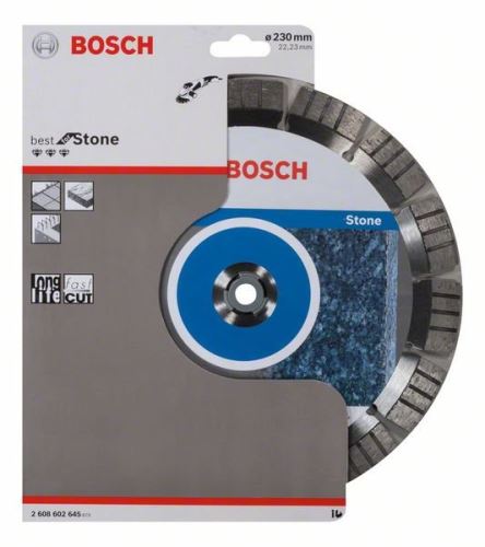 Disc de tăiere cu diamant BOSCH Best for Stone 230 x 22,23 x 2,4 x 15 mm 2608602645