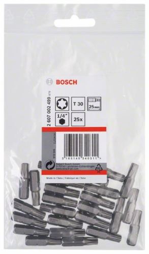 BOSCH Bit de șurubelniță extra dur Extra-Hart T30, 25 mm (25 buc) 2607002499