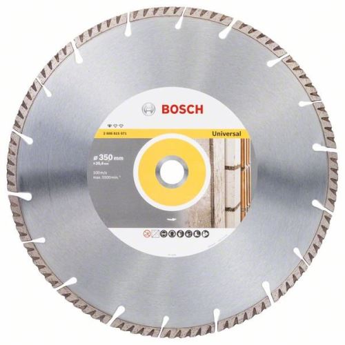 Disc de tăiere cu diamant BOSCH Standard pentru universal 350 × 25,4 350x25,4x3,3x10mm 2608615071