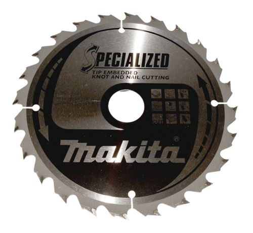 Pânză de ferăstrău pentru lemn MAKITA SPECIALIZED cu dinți încastrați 190x2x30 mm 24 dinți B-33118