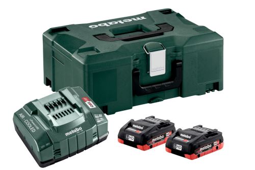 METABO Set de bază (încărcător + baterii) 18V / 2x LiHD 4.0 Ah + carcasă 685130000