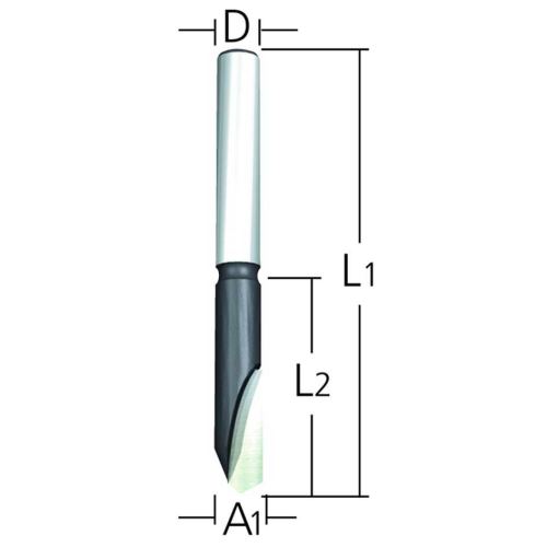 Cutter MAKITA pentru tija din aluminiu 6 mm, 65/18 mm D-16988